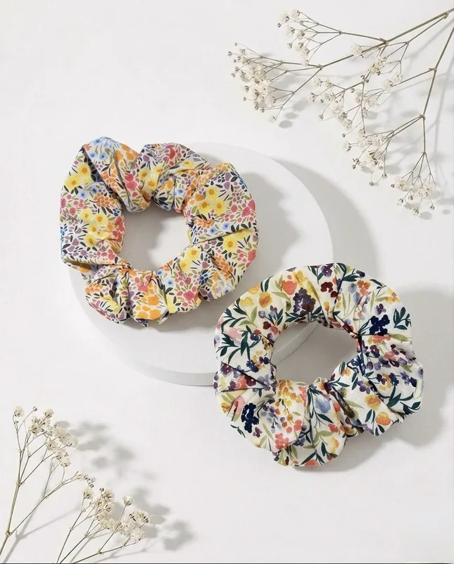 Chouchou tweed doré